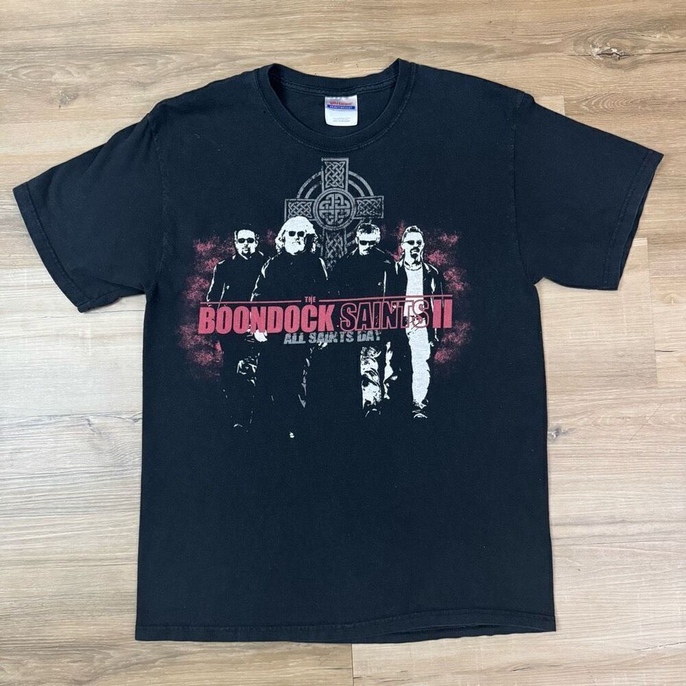 The Boondock Saints II All Saints Day Movie Promo Tee Shirt Black Size M Y2K